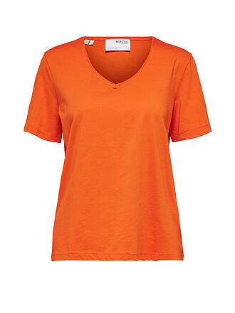 SELECTED FEMME | T-Shirt SLFESSENTIAL | orange