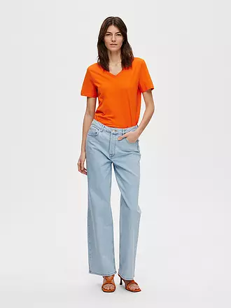 SELECTED FEMME | T-Shirt SLFESSENTIAL | orange
