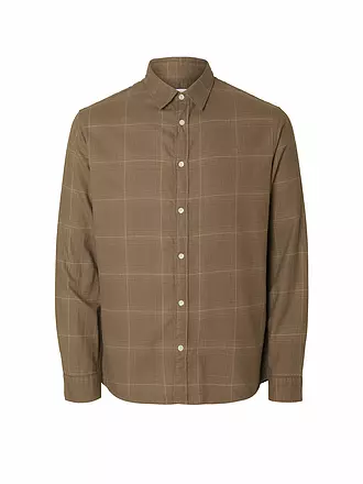 SELECTED | Flanellhemd Slim Fit SLHSLIMOWEN | beige