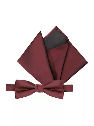 SELECTED | Geschenkset mit Masche und Stecktuch SLHBERTEL | dunkelrot