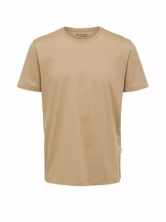 SELECTED | T-Shirt SLHASPEN | beige