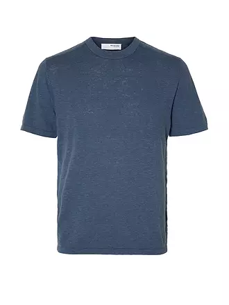 SELECTED | T-Shirt SLHBERG | blau