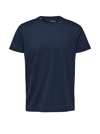 SELECTED | T-Shirt SLHNORMAN | blau
