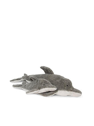 SENGER NATURWELT | Kuscheltier und Wärme Kissen Delfin klein | grau