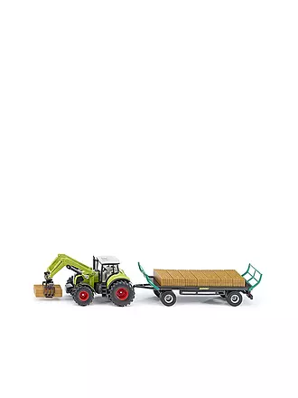 SIKU | Claas Traktor mit Ballengreifer und Anhänger | keine Farbe