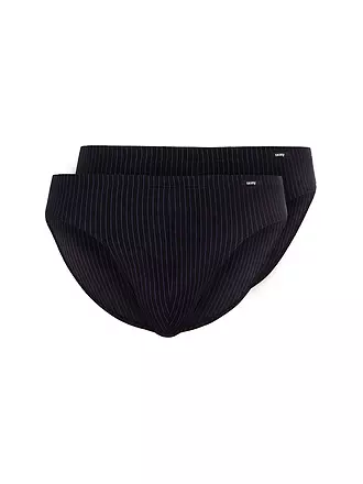 SKINY | Brasil Slip 2er Pkg Advantage Men Crownblue Stripe | schwarz