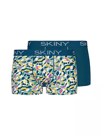SKINY | Pants 2er Pkg. aquamarine leafs selection | creme