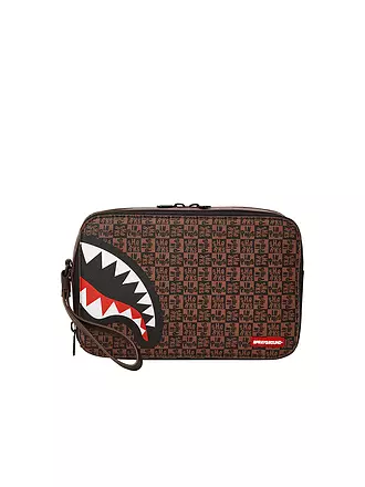 SPRAYGROUND | Toilettetasche SHARKS IN PARIS | braun