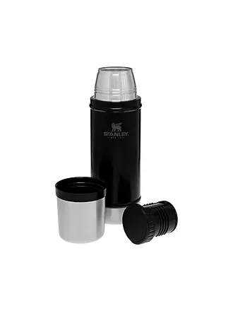 STANLEY | Isolierflasche - Thermosflasche CLASSIC VACUUM BOTTLE 0,47l Green | schwarz