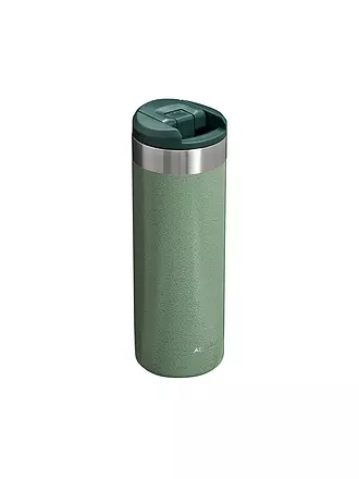 STANLEY | Isoliertrinkbecher AEROLIGHT TRANSIT MUG HAMMERTONE 0,47l Black 2.0 | dunkelgrün