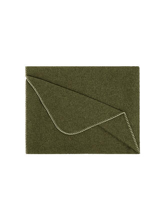 STEINER 1888 | Wolldecke - Plaid Alina 145x190cm Crocus | olive