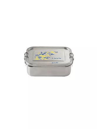 STEP BY STEP | Edelstahl Lunchbox Blue & Yellow | silber