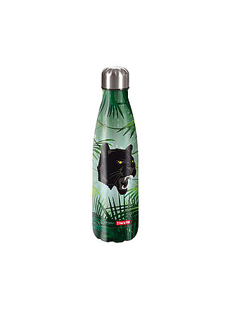STEP BY STEP | Edelstahl Trinkflasche 0,5L Wild Cat Chiko | grün