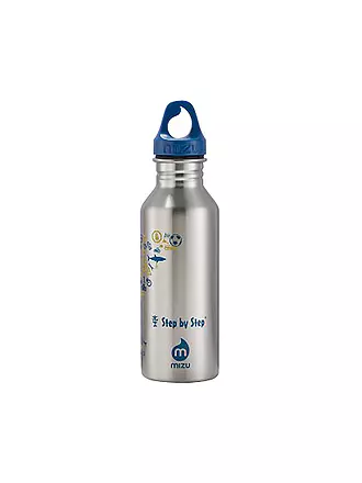 STEP BY STEP | Edelstahl Trinkflasche 500ml Blue & Yellow | silber