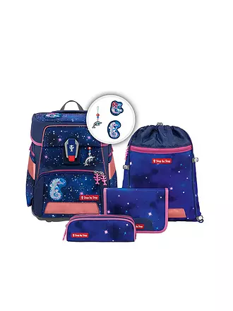 STEP BY STEP | Schultaschen Set 5tlg SPACE Reflect Star Seahorse Zoe | 