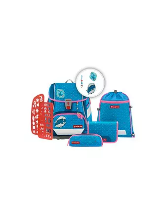 STEP BY STEP | Schultaschen Set 6tlg 2in1 Plus Dolphin Pippa | dunkelblau