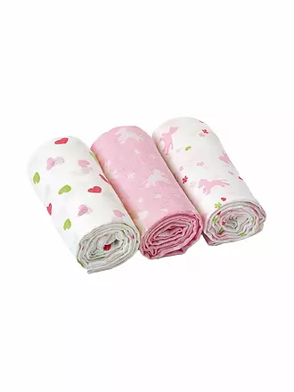 STERNTALER | Stoffwindeln - Mulltuch-Set 3er Pkg Pferd | rosa