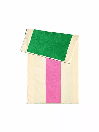 SUITE702 | Duschtuch 70x140cm MARTENS AND MARTENS Pink/Green | hellbraun