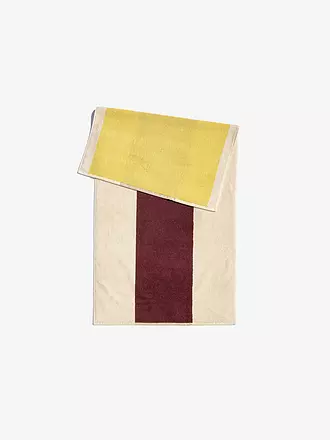 SUITE702 | Duschtuch 70x140cm MARTENS AND MARTENS Yellow/Bordeaux | hellbraun
