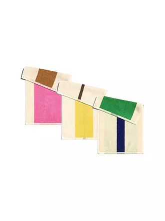 SUITE702 | Gästetuch Set 3x 30x50cm MARTENS AND MARTENS Pink/Royal Blue/Brown | bunt