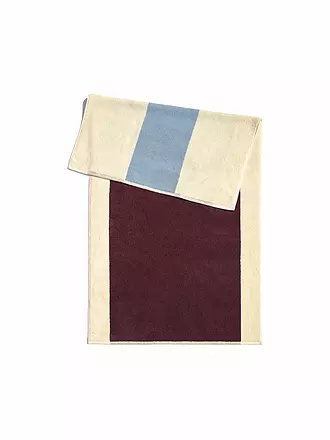 SUITE702 | Handtuch 50x100cm MARTENS AND MARTENS Sky Blue/Bordeaux | dunkelrot