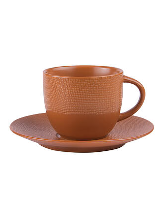 TABLE PASSION | Kaffeetasse mit Untertasse 220ml VESUVIO Safran | orange