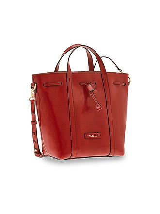 THE BRIDGE | Ledertasche - Bucket Bag Vittoria | rot