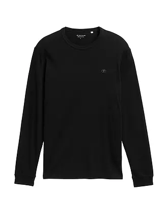 TOM TAILOR | Langarmshirt | schwarz