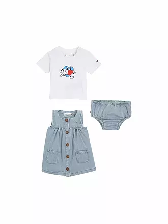 TOMMY HILFIGER | Baby Set Kleid T-Shirt Slip | blau