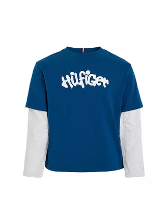 TOMMY HILFIGER | Jungen Langarmshirt | hellgrau
