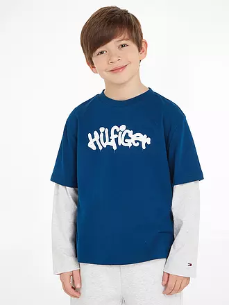 TOMMY HILFIGER | Jungen Langarmshirt | hellgrau