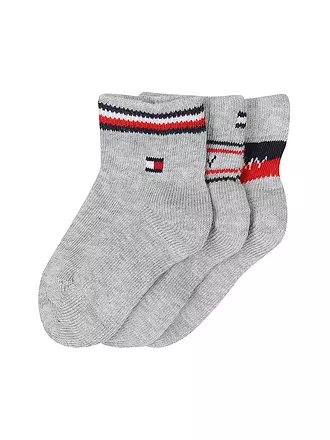 TOMMY HILFIGER | Jungen Socken 3er Pkg grey melange/tommy orignial | rosa