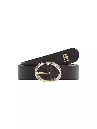 TOMMY HILFIGER | Ledergürtel TH CHIC | creme