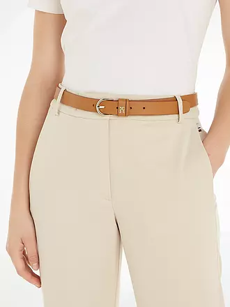 TOMMY HILFIGER | Ledergürtel TH TIMELESS | dunkelblau