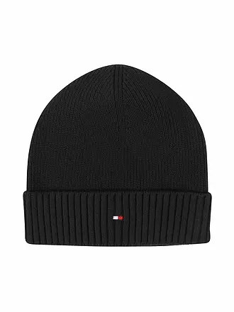 TOMMY HILFIGER | Mütze - Haube ESSENTIAL | schwarz