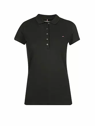 TOMMY HILFIGER | Poloshirt Slim Fit NEW CHIARA | schwarz