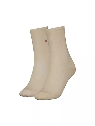 TOMMY HILFIGER | Socken 2-er Pkg. beige | weiss