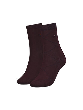 TOMMY HILFIGER | Socken 2-er Pkg. burgundy | dunkelblau