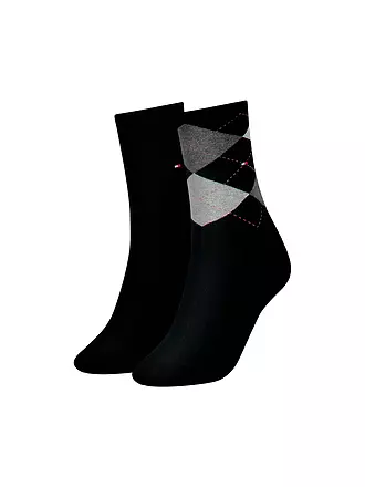 TOMMY HILFIGER | Socken 2-er Pkg. middle grey mel | schwarz