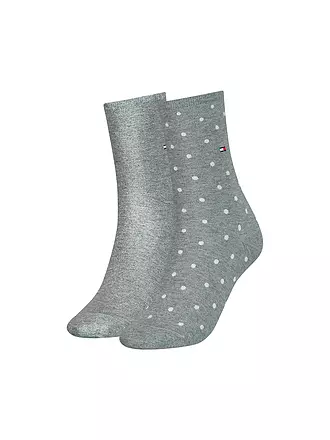 TOMMY HILFIGER | Socken 2er Pkg grau mele | weiss