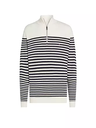 TOMMY HILFIGER | Troyer Pullover | weiss