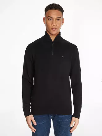 TOMMY HILFIGER | Troyerpullover | schwarz