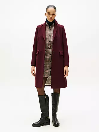 TOMMY HILFIGER | Wollmantel | dunkelrot
