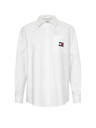 TOMMY JEANS | Bluse - Overshirt | weiß