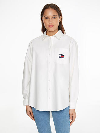 TOMMY JEANS | Bluse - Overshirt | weiß