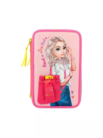 TOP MODEL | 3-Fach Federtasche mit applizierter Vordertasche | keine Farbe
