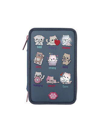TOP MODEL | Top Model 3-Fach Federtasche Led Katzen | keine Farbe