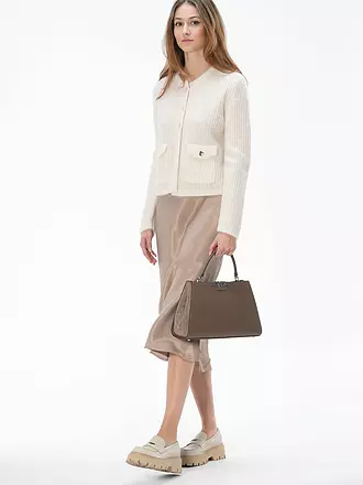 TORY BURCH | Ledertasche - Henkeltasche ELEANOR PEBBLED SATCHEL | braun
