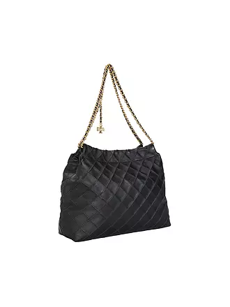 TORY BURCH | Ledertasche - Hobo Bag FLEMING | schwarz
