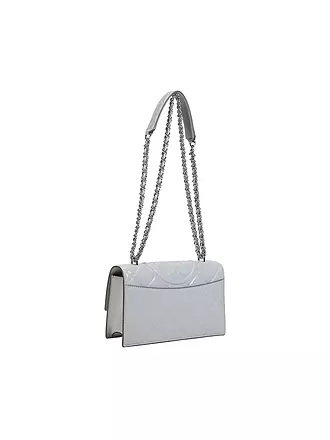 TORY BURCH | Ledertasche - Schultertasche FLEMING SMALL | grau
